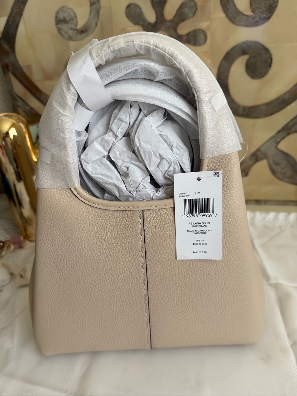 Coach Lana 23 Ivory Pebbled Leather Shoulder Bag NWT w/strap and dust bag - Picture 6 of 11